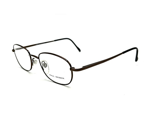 Paul Weber Brown Square Frame / Clear Demo Lenses Eyeglasses