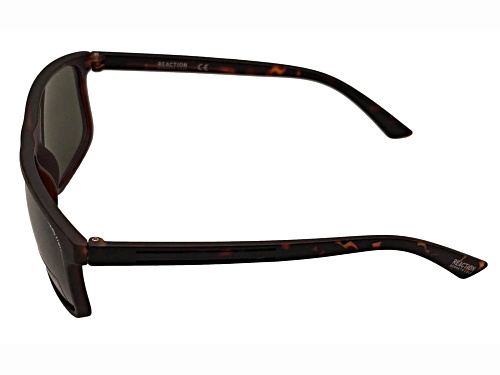 Kenneth Cole Reaction Men's Rectangle Matte Tortoise Frame/Green Lenses Sunglasses