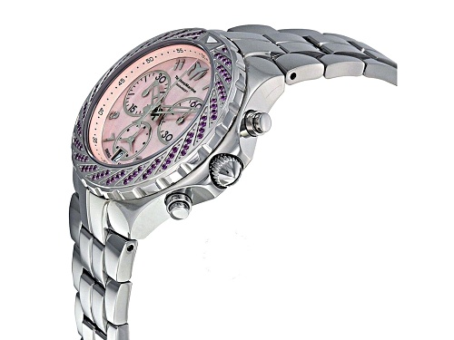 TechnoMarine Sea Pearl Chronograph Pink Dial Stainless Steel Ladies Watch