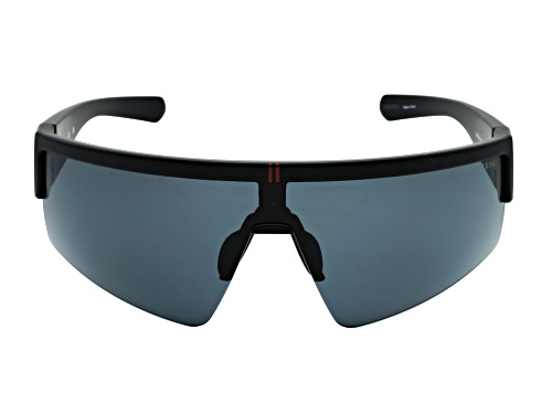 Guess Men's Matte Black Shield Frame / Smoke Lenses Sunglasses