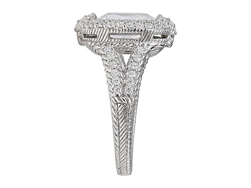 Judith Ripka 6.45ctw Bella Luce Diamond Simulant Rhodium Over Sterling Silver Ring - Size 5
