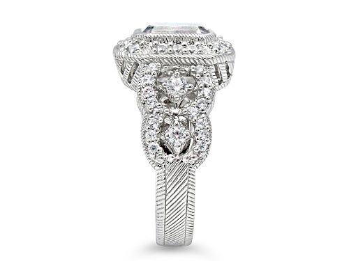Judith Ripka 2.80ctw Bella Luce® Diamond Simulant Rhodium Over Sterling Silver Statement Halo Ring - Size 10