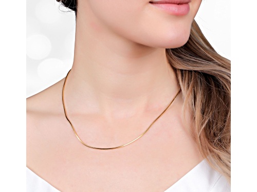 14K Yellow Gold Over Sterling Silver Magic Snake Chain Necklace Size - 22 Inches