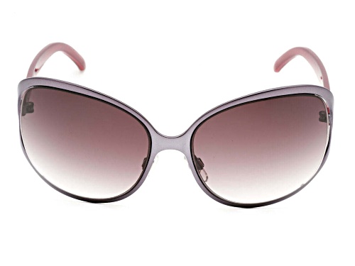 Calvin Klein Satin Mauve Oval Frame / Brown Gradient Lenses Sunglasses