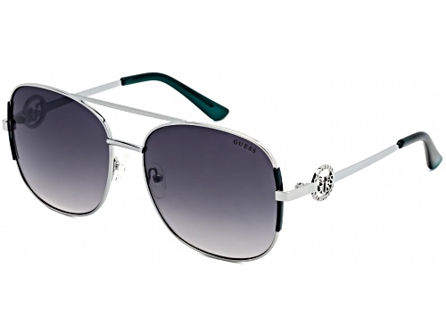 Guess Silver/Grey Aviator Sunglasses