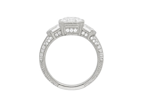 Judith Ripka 4.45ctw Bella Luce® Diamond Simulant Rhodium Over Sterling Silver Ring - Size 10