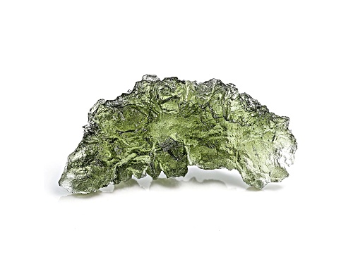 Moldavite 36.24x16.59mm Free-Form Specimen 4.21g