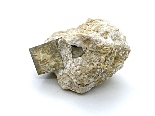 Spanish Pyrite Cube in Matrix 5x3cm Specimen