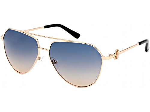 Guess Gold/Blue Grey Gradient Aviator Sunglasses