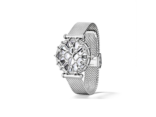 Judith Ripka Isola Watch with Mother of Pearl and Stainless Steel Band