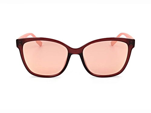 Converse Deep Bourdeax Pink Square Frame / Red Brown Mirrored Lenses Sunglasses
