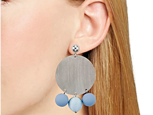Rebecca Minkoff Silver Tone Circle Bauble Earrings