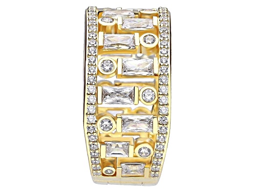 Judith Ripka 4.20ctw Bella Luce® Diamond Simulant 14K Yellow Gold Clad Band Ring - Size 10