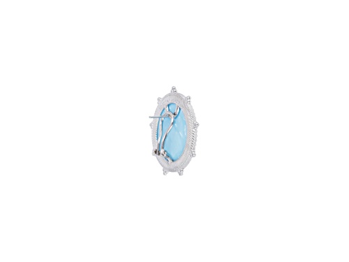 Judith Ripka Blue Magnesite Rhodium Over Sterling Silver Earrings