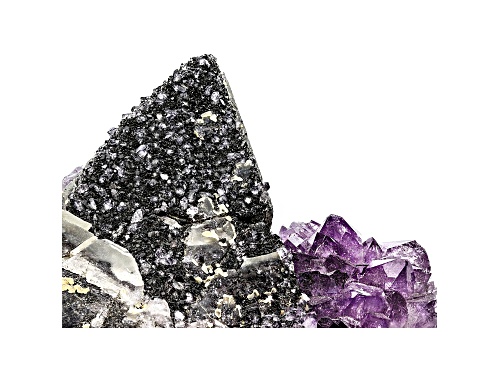 Brazilian Amethyst with Gray Calcite 16x9cm Specimen