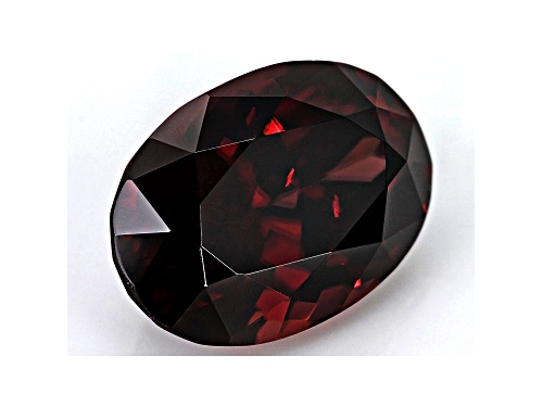 Red Zircon 13x9mm Oval 7.14ct
