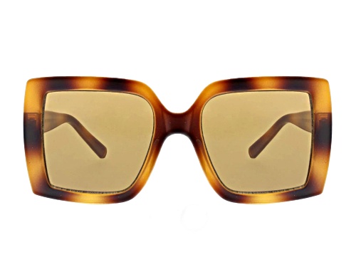 Kendall and Kylie Amber Tortoise/Brown Oversize Square Sunglasses