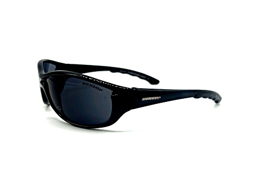 Dunlop DUS101 Shiny Black Wrap Around Frame / Gray CAT3 Lenses Sunglasses