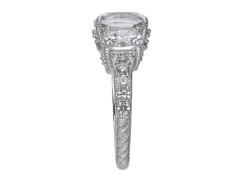 Judith Ripka 10.34ctw Bella Luce® Diamond Simulant Rhodium Over Sterling Silver Ring - Size 10