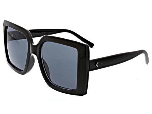 Kendall + Kylie Black Oversize Square/Gray Sunglasses