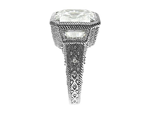 Judith Ripka 16.70ctw Square Bella Luce Diamond Simulant Rhodium Over Sterling Silver Statement Ring - Size 11