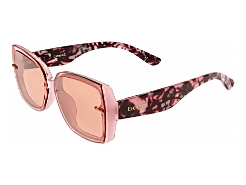 BEBE Blush Square Frame / Pink Lenses Sunglasses