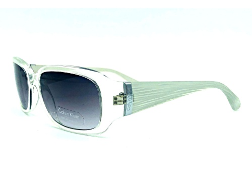 Calvin Klein Translucent Clear/Grey Gradient Sunglasses