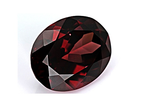 Red Zircon 13x9.5mm Oval 7.22ct