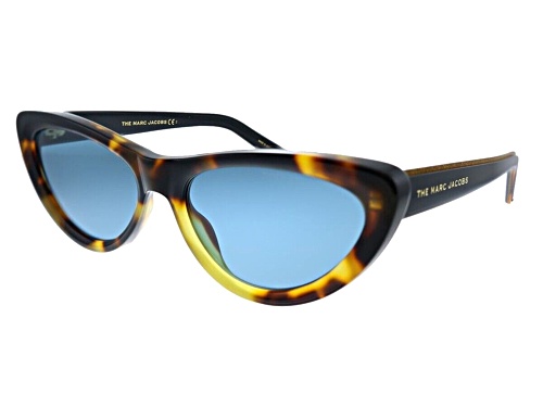 Marc Jacobs Brown Tortoise/Blue Cat Eye Sunglasses