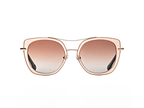Elton John BOMBSHELL 2 Round Crystal Pink Frame / Pink Gradient Lenses Sunglasses