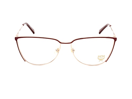 MCM Burgundy and Gold Frame Eyeglasses Frame with Demo Lenses