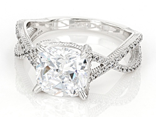 Judith Ripka 9.65ctw Bella Luce® Diamond Simulant Rhodium Over Sterling Silver Ring - Size 11