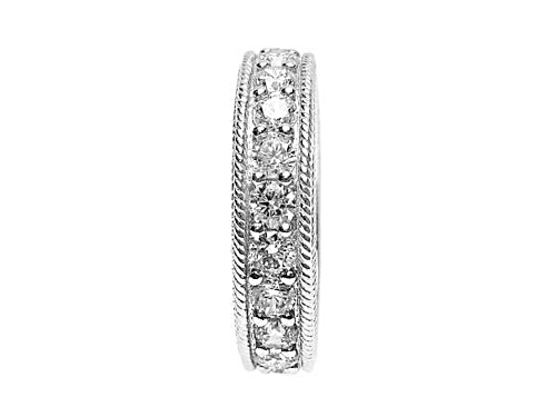 Judith Ripka 4.33ctw Bella Luce Diamond Simulant Rhodium Over Sterling Silver Infinity Band Ring - Size 5