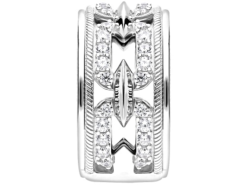 Judith Ripka 1.50ctw Bella Luce® Diamond Simulant Rhodium Over Sterling Silver Linked Band Ring - Size 5