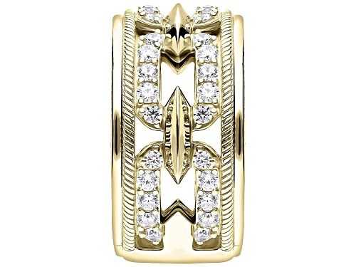 Judith Ripka 1.50ctw Bella Luce® Diamond Simulant 14K Yellow Gold Clad Linked Band Ring - Size 11