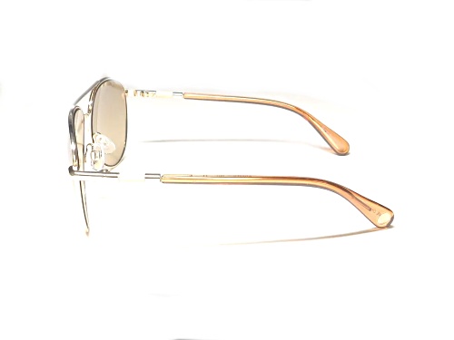 BCBG Shiny Light Gold Aviator Frames/Brown Lenses Sunglasses