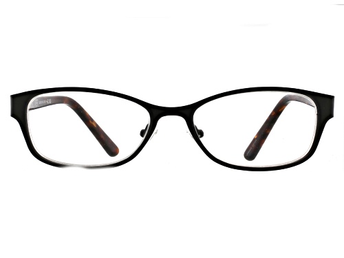 Flower by Drew Barrymore Matte Black and Tortoise Readers +2.00 Eyeglasses