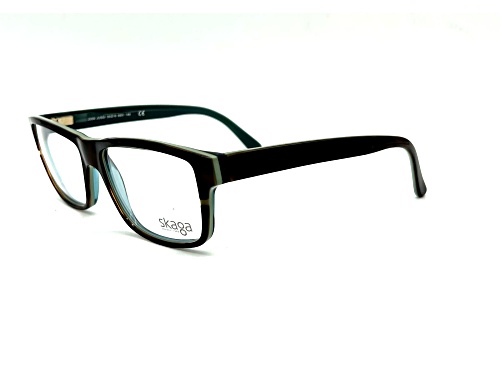 Skaga Men's Brown Square Brown Frame / Clear Demo Lenses Eyeglasses