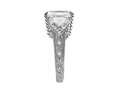 Judith Ripka 19.32ctw Bella Luce Diamond Simulant Rhodium Over Sterling Silver Cocktail Ring - Size 5