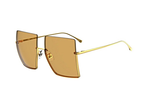 Fendi Gold Brown/Brown Square Sunglasses