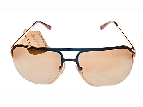 FILA Men's Gold Tone Aviator Frame / Brown Lenses Sunglasses