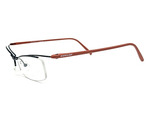 Dunlop Black and Orange DU489 Cat Eye Flex Frame / Clear Demo Lenses Eyeglasses