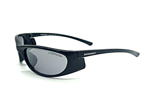 Dunlop Sport DUS156 Shiny Black Wrap Around Frame / Gray Mirrored CAT 2 Lenses Sunglasses