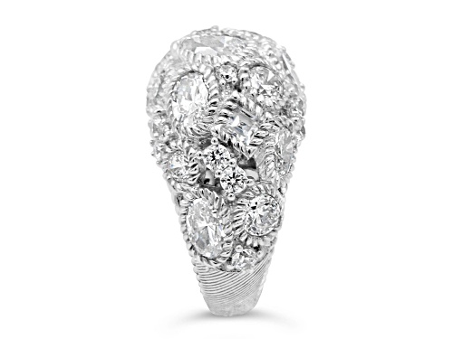 Judith Ripka 13.58ctw Bella Luce Diamond Simulant Rhodium Over Sterling Silver Dome Ring - Size 6