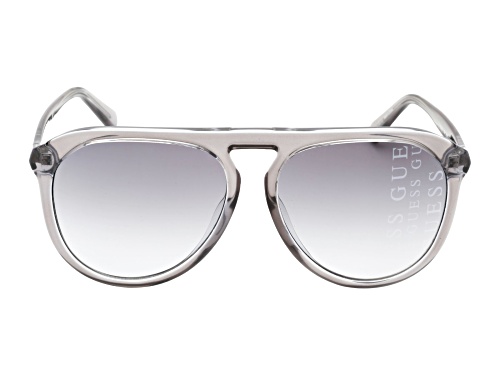 Guess Grey Aviator Frame / Gradient Smoke Lens Sunglasses
