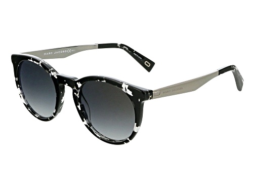 Marc Jacobs Black and White Havana/Gray Round Sunglasses