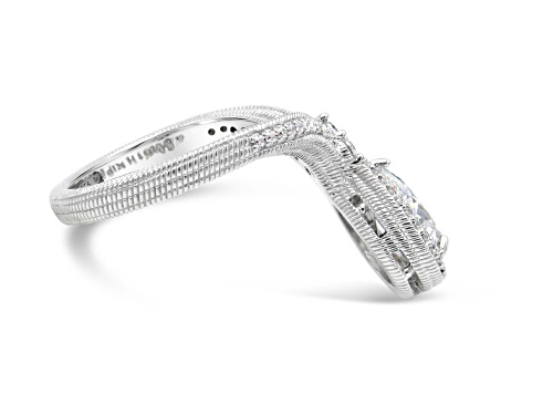 Judith Ripka 3.32ctw Pear Bella Luce Diamond Simulant Rhodium Over Sterling Silver Ring - Size 5