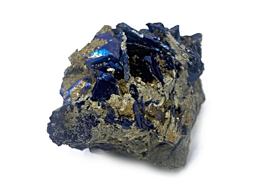 Italian Covellite and Pyrite 7.5x4cm Specimen