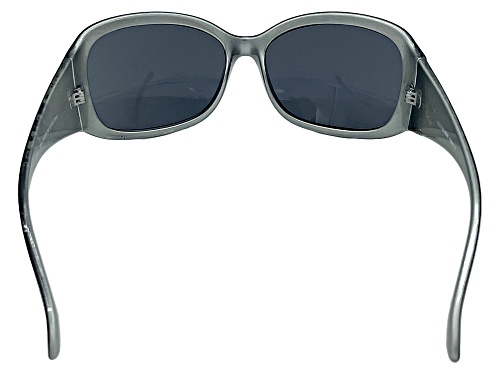 ELLE 18055 Black Rectangular Frame / Gray Lenses Sunglasses