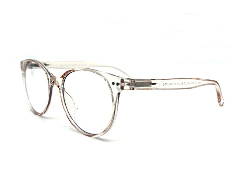 Universal Thread Translucent Pink Round Blue Light Filtering Eyeglasses